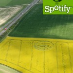Aliens prefer Spotify!!! Swedish brand logo spotted in Wiltshire crop circle