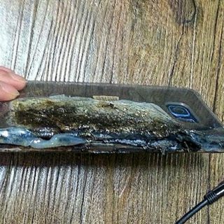 galaxy note 7 fire burning